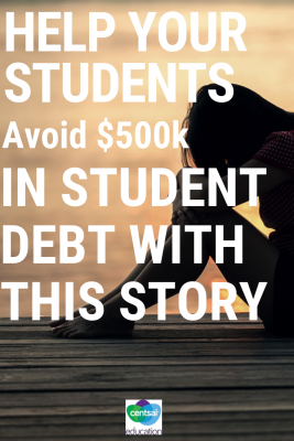 One woman's story of how she got herself into debt that she might never be able to repay. A cautionary tale for your students.