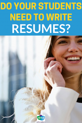 Checkout this article to help decide if your class should have resumes. Be sure to pass this along to your students today!