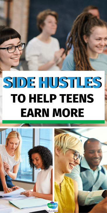 Share these side hustle ideas with your students to help them earn all the extra cash they need! #CentSaiEducation #makemoremoney #sidehustletips #makemoremoneytips