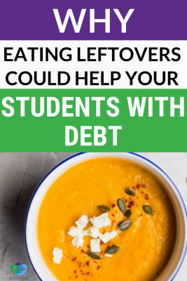 Show your #students how one person paid off over $25k of studentdebt by eating leftover food. #savingtips #savingmoneytips #frugaltips