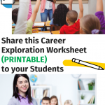 Give your students the tools to learn all about the world of careers. This free downloadable and printable worksheet gives them all the questions they'll need. #CentSaiEducation #students #careertips #worksheet