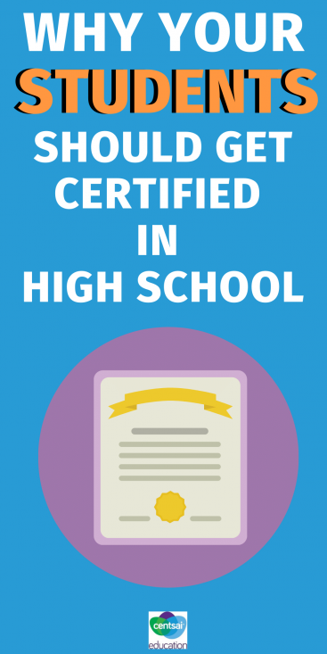 Show your students the value of a certification that they can get right now. We're talking increased employment opportunities, self-growth, and even where to find these courses online for free. This short but informative video will show your students why they should get certified, and how they can do so. #CentSaiEducation #studenttips #makemoremoney #sidehustleideasextracash