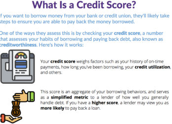Worksheet: What Is a Credit Score?